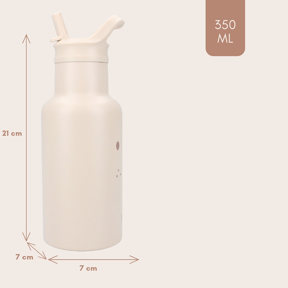 Metal drinking bottle for kids Kidzroom Beary Excited
