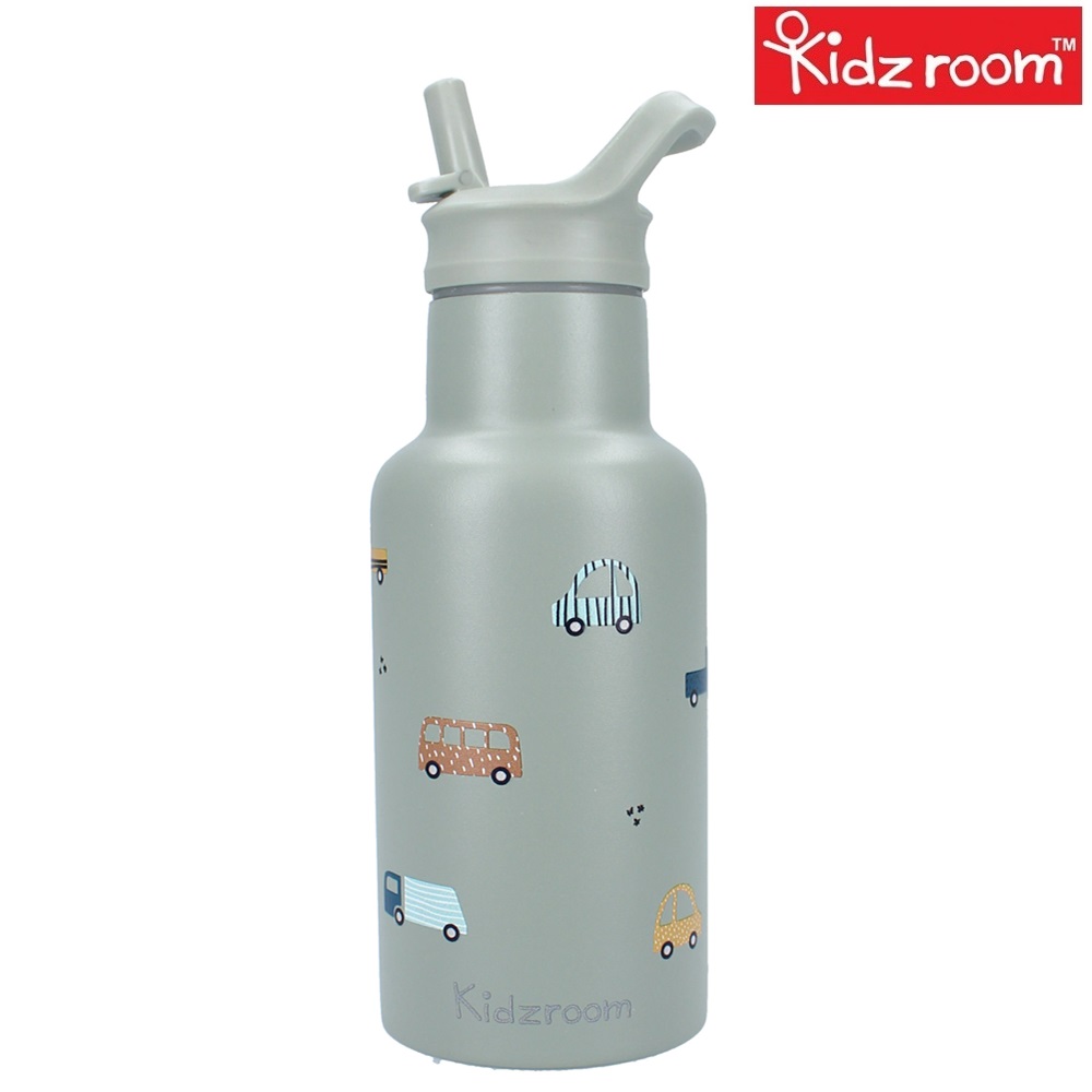 Metal drinking bottle for kids Kidzroom Cars