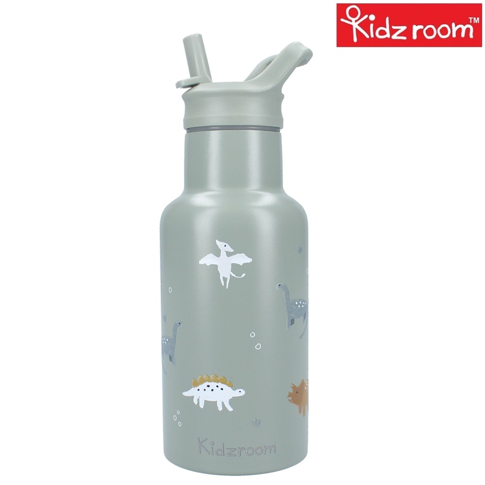 Metal drinking bottle for kids Kidzroom Dinos