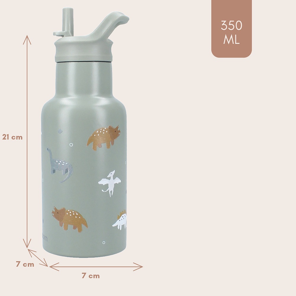 Metal drinking bottle for kids Kidzroom Dinos