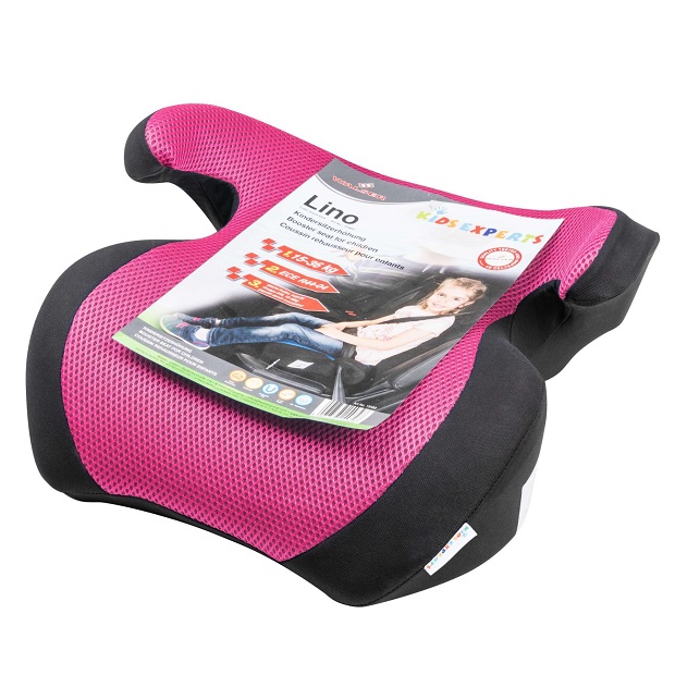 Car booster seat Walser Lino pink and black