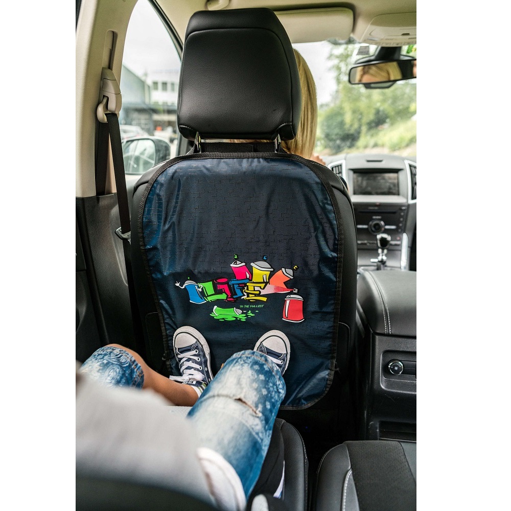 Car backseat kick mat Walser Happy Graffiti