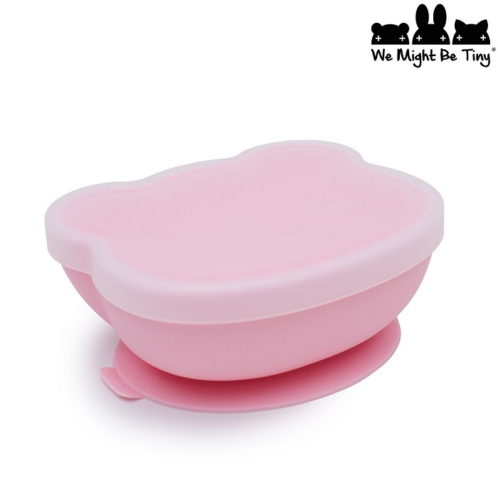 Silicon bowl for baby and kids We Might Be Tiny Sticky Bowl Powder Pink